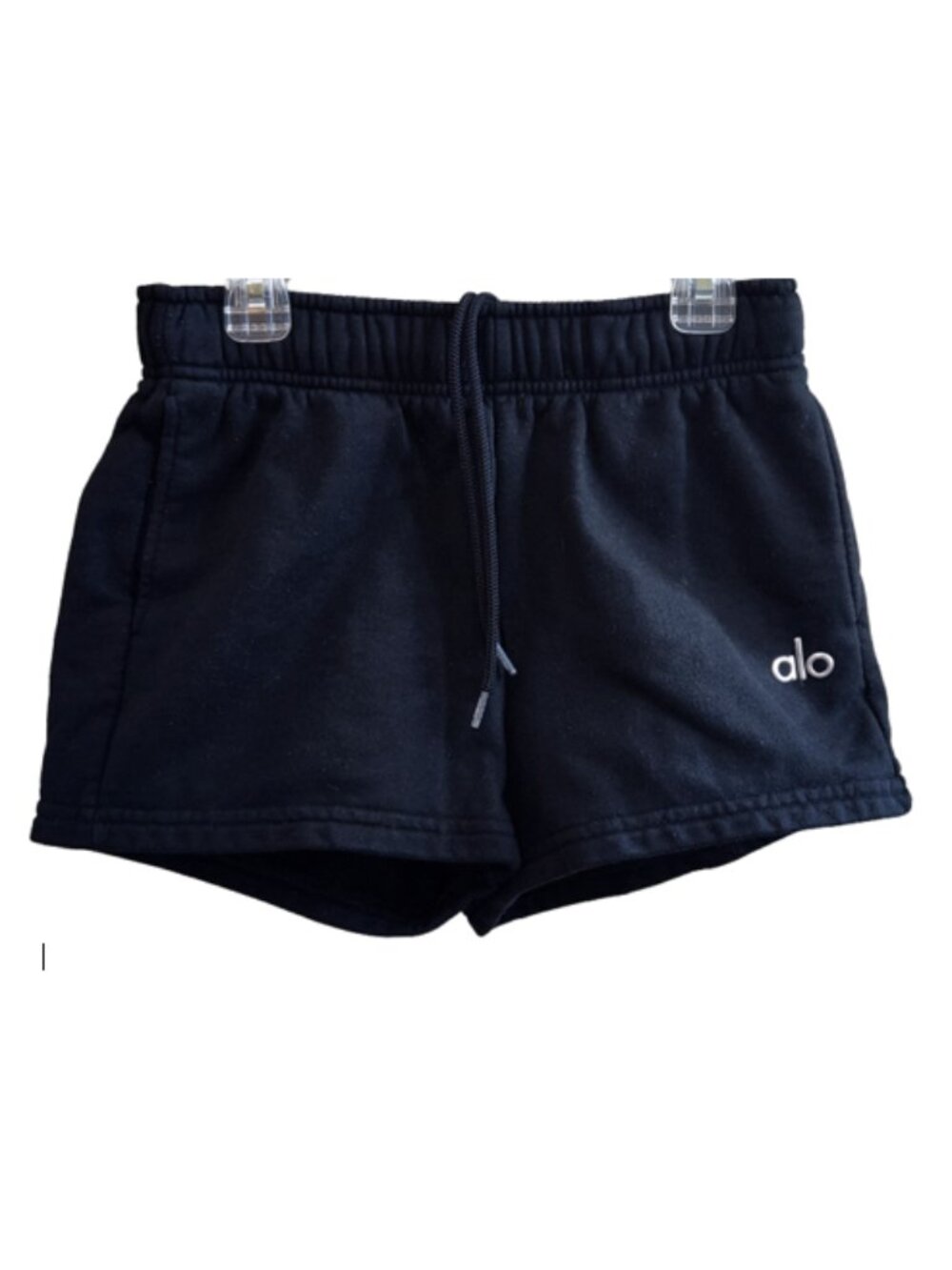 ALO Yoga Accolade Black Sweat Shorts w/pockets | XXS